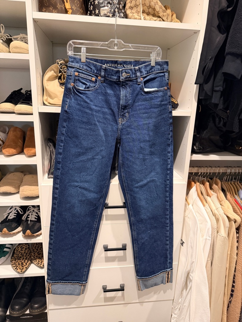 American Eagle Outfitters super high rise straight  Jeans